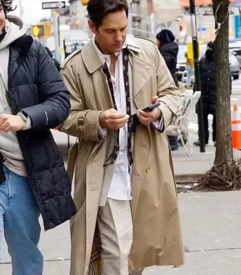 Only Murders in the Building S03 Paul Rudd Beige Coat