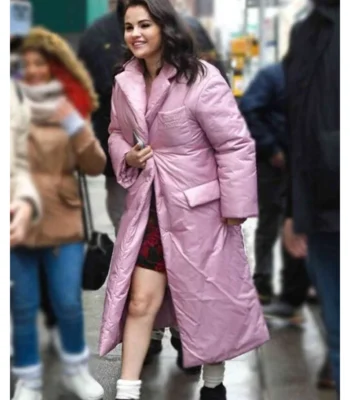 Only Murders in the Building S03 Selena Gomez Pink Puffer Coat