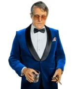 Operation Fortune Ruse de guerre 2023 Hugh Grant Blue Tuxedo