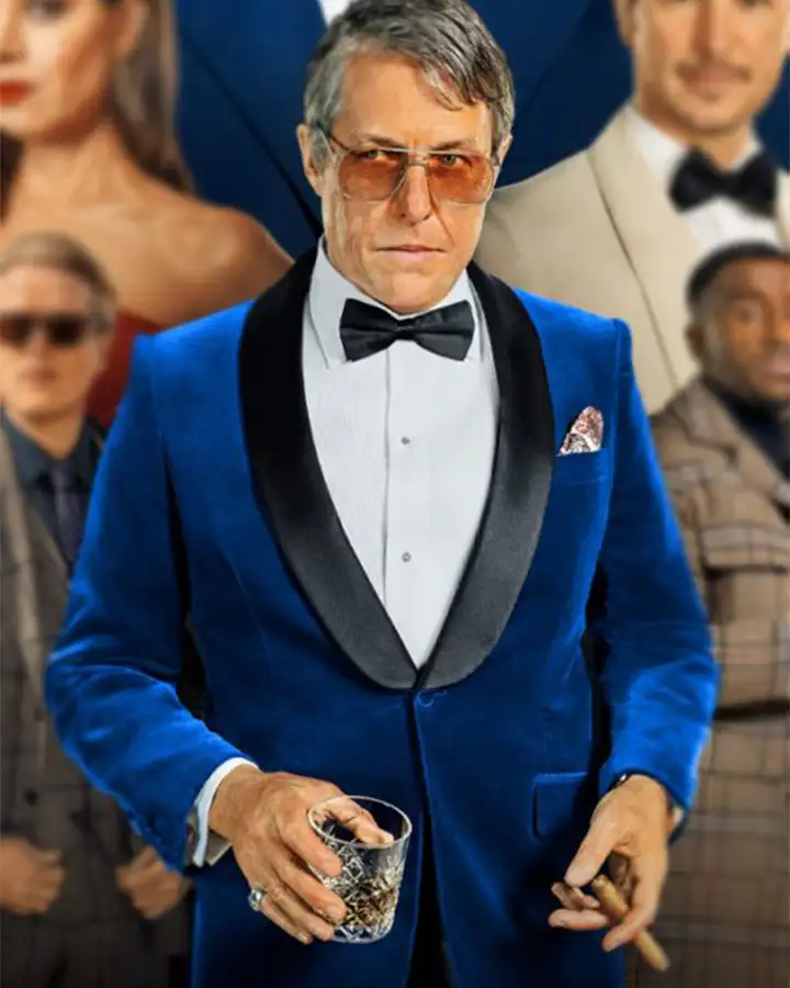 Operation Fortune Ruse de guerre 2023 Hugh Grant Blue Tuxedo Operation Fortune Ruse de guerre 2023 Hugh Grant Blue Tuxedo