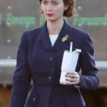 Oppenheimer 2023 Emily Blunt Blue Coat
