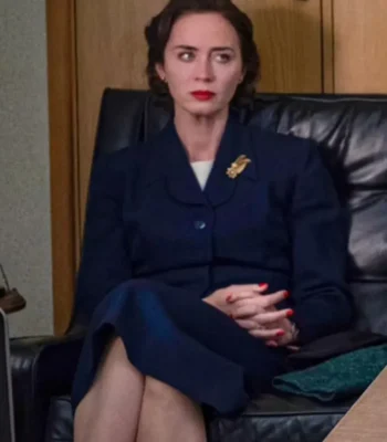 Oppenheimer 2023 Emily Blunt Blue Coat
