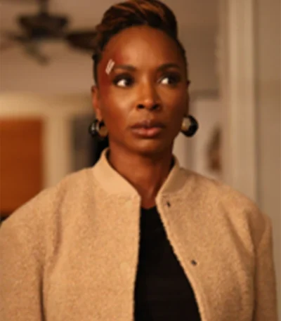 Gabi Mosely Found Beige Varsity Jacket