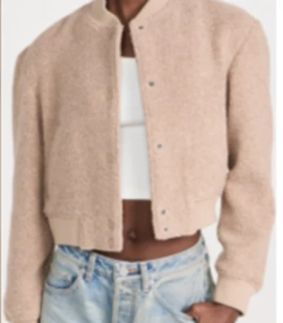 Gabi Mosely Found Beige Varsity Jacket