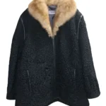 Original Sheep Fur Collar Persian Lamb Fur Coat For Men