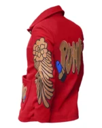 Oscar 2023 Daniel Kwan Red Wool Punk Suit