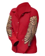 Oscar 2023 Daniel Kwan Red Wool Punk Suit