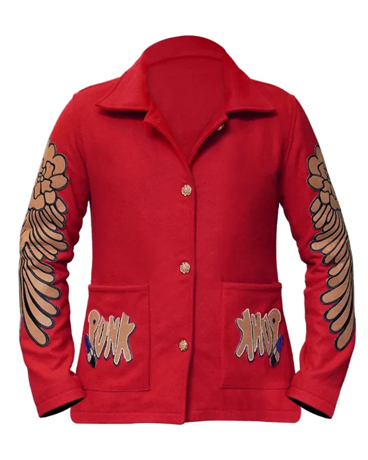 Oscar 2023 Daniel Kwan Red Wool Punk Suit Oscar 2023 Daniel Kwan Red Wool Punk Suit