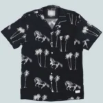 Outer Banks Horse And Palm Print Cotton Shirt