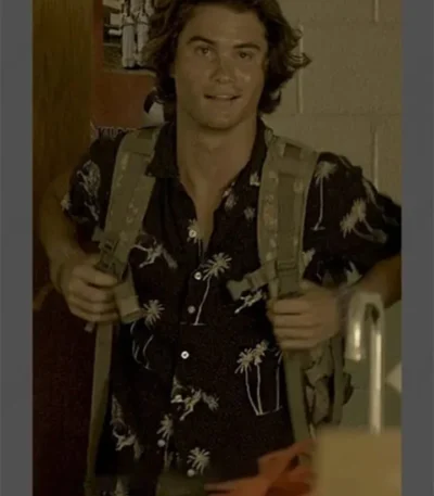 Outer Banks Horse And Palm Print Cotton Shirt