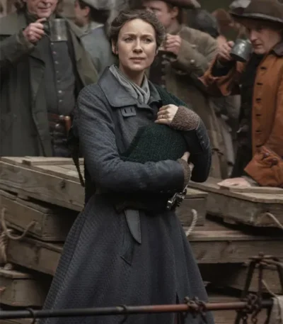 Outlander Claire Randall Grey Trench Coat