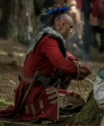 Outlander Kaheroton Red Long Fur Coat