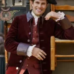 Outlander S07 David Berry Maroon Coat