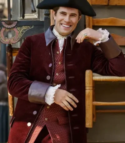 Outlander S07 David Berry Maroon Coat