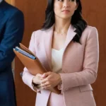 Partner Track Ingrid Yun Pink Blazer