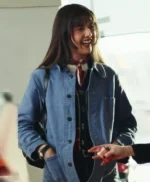 Patti Harrison Poker Face S02 Blue Jacket