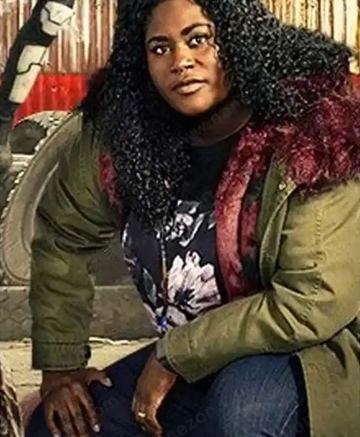 Peacemaker Leota Adebayo Green Cotton Jacket Peacemaker Leota Adebayo Green Cotton Jacket