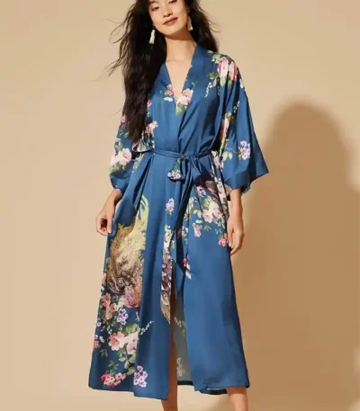 Peacock Kimono Robe