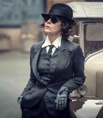 Peaky Blinders Aunt Polly S06 Grey Suit