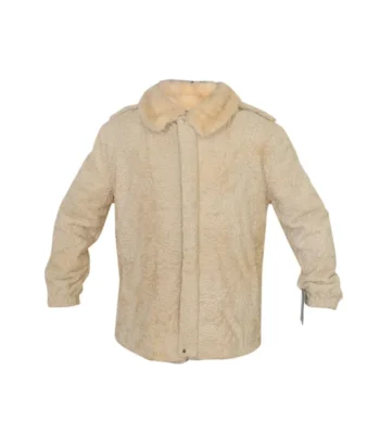 Persian Lamb Fur Cream Off White Astrakhan Coat Jacket