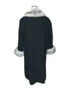 Persian Lamb With Mink Fur Cuffs & Collar Women Trench Coat
