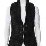 Persian Lamb Women Shawl Lapel Fur Waistcoat Vest