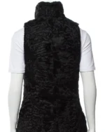 Persian Lamb Women Shawl Lapel Fur Waistcoat Vest