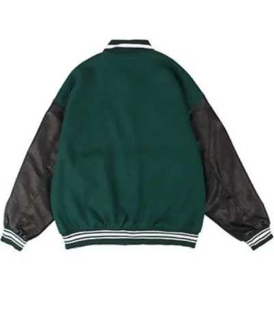 Pete Lowe Hip Hop Green Wool Varsity Jacket