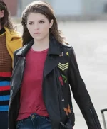 Pitch Perfect 3 Beca Black Patches Leather Jacket