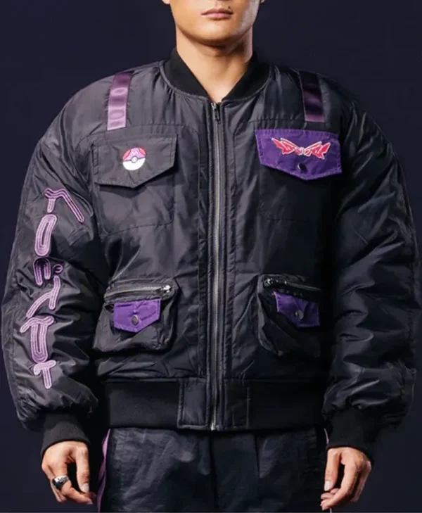 Pokemon Ball Satin Bomber Jacket