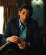 Poker Face 2023 Adrien Brody Blue Plaid Blazer