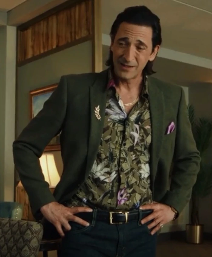 Poker Face 2023 Adrien Brody Green Blazer Poker Face 2023 Adrien Brody Green Blazer