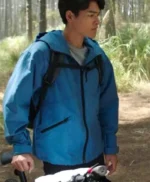 Power Rangers Dino Fury Ollie Akana Hooded Cotton Blue Jacket