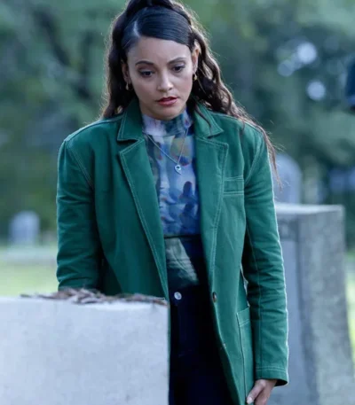 Found S02 Lacey Quinn Green Cotton Blazer