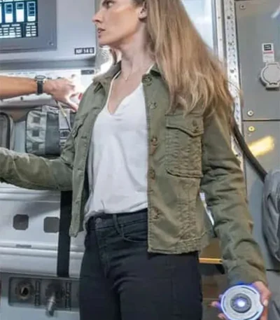 Quantum Leap Caitlin Bassett Green Cotton Jacket