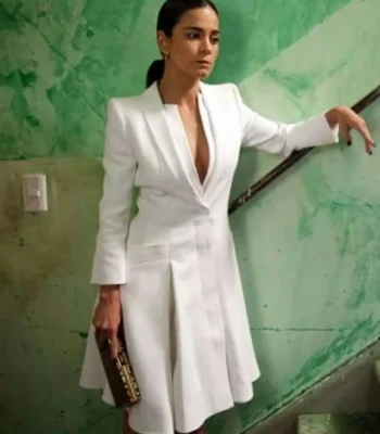Queen of The South Alice Braga Viscose Lining Coat