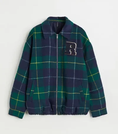 Raul’s Elite S07 Green Plaid Bomber Jacket