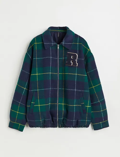 Raul’s Elite S07 Green Plaid Bomber Jacket Raul’s Elite S07 Green Plaid Bomber Jacket