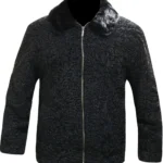 Real Karakul Persian Lamb Fur Winter Jacket For Men