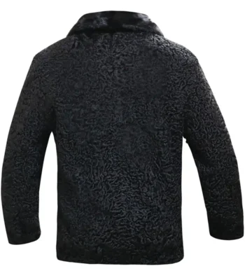 Real Karakul Persian Lamb Fur Winter Jacket For Men