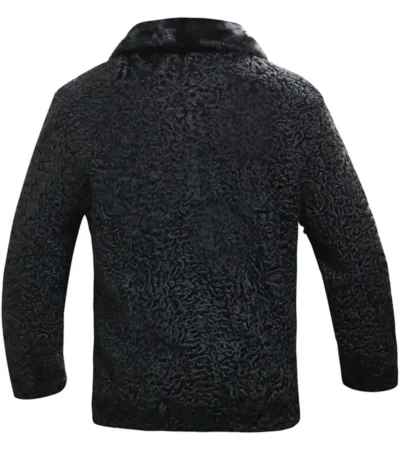 Real Karakul Persian Lamb Fur Winter Jacket For Men