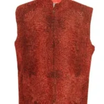 Real Sawarka Persian Lamb Red Fur Waistcoat Vest