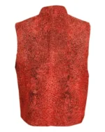Real Sawarka Persian Lamb Red Fur Waistcoat Vest