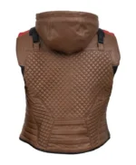 Red Hood Gotham Knights Bat Logo Leather Vest