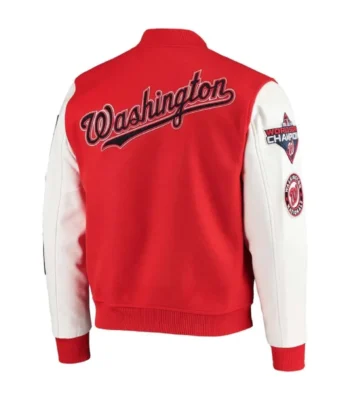 Washington Nationals Red/White Letterman Jacket