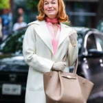 Renee Zellweger Only Murders in the Building S05 White Wool Coat