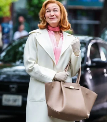 Renee Zellweger Only Murders in the Building S05 White Wool Coat