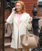 Renee Zellweger Only Murders in the Building S05 White Wool Coat