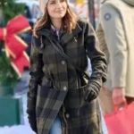 Rescuing Christmas 2023 Rachael Leigh Cook Grey Long Coat