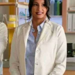 Richa Moorjani Never Have I Ever S02 White Coat